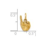 14K American Sign Language Alphabet Fingerspelling Sign I Pendant - Image 5