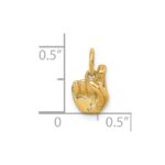 14K American Sign Language Alphabet Fingerspelling Sign X Pendant - Image 5