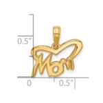 14K Polished MOM Pendant - Image 4