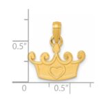 14K Polished Crown Pendant - Image 4