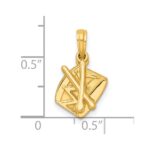 14K Polished Drumsticks and Drum Pendant - Image 5