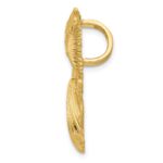 14k Sea Life Diamond-cut Omega Slide - Image 2