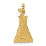 14K Polished Green Enameled Erlenmeyer Flask Pendant - Image 3
