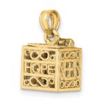 14K 3-D FAITH and HOPE Opening Prayer Box Charm - Image 5