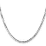 14k White Gold 3.5mm Solid Miami Cuban Chain - Image 2