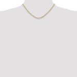 14K 3mm Semi Solid Diamond-cut Rope with Lobster Clasp Chain - Image 4