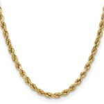 14K 4.9mm Semi Solid Diamond-cut Rope with Lobster Clasp Chain - Image 2