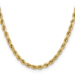 14K 5.5mm Semi Solid Diamond-cut Rope with Lobster Clasp Chain - Image 2
