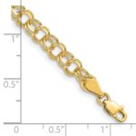 14k 5mm Solid Double Link Charm Bracelet - Image 3