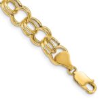 14k 8.5mm Hollow Double Link Charm Bracelet