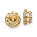 14k 1/5 carat Diamond Circle Earring Jackets