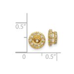 14k 1/5 carat Diamond Circle Earring Jackets - Image 3