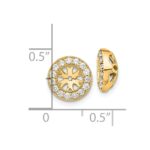 14k 1/4 carat Diamond Circle Earring Jackets - Image 3