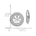 10k White Gold 3/8ct Diamond Earring Jackets - Image 3
