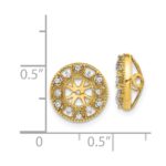 14k 1/10 carat Diamond Fancy Circle Earring Jackets - Image 3