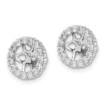 14k White Gold 1/2 carat Lab Grown Diamond VS/SI+ G+ for 6.5 mm Earring Jacket - Image 2