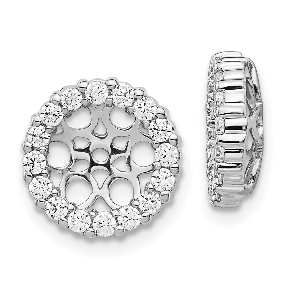 EJM5304-075-WA.jpg 14k White Gold 3/4 carat Diamond Circle Earring Jackets - Image 1
