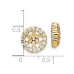 14k 3/4 carat Diamond Circle Earring Jackets - Image 3