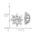 14k White Gold 1/2 carat AA Diamond Fancy Earring Jackets - Image 3