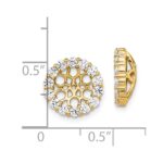14k 1 carat Diamond Circle Earring Jackets - Image 3