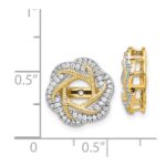14k 1/3 carat Diamond Twist Earring Jackets - Image 3