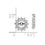 10k White Gold Fancy Diamond Earring Jacket Mountings - Image 2