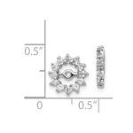 14k White Gold 1/2 carat AA Diamond Earring Jackets - Image 2