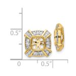 14k 1/2 carat Diamond Fancy Square Earring Jackets - Image 3