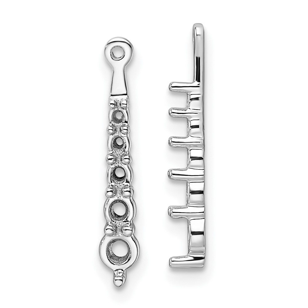 EJM5338-062-W.jpg 14k White Gold 5-Stone Dangle Diamond Earring Jacket Mountings - Image 1