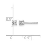 14k White Gold 1/5 carat Certified Lab Grown Diamond VS+ F+ Round Complete Four Prong Heavyweight Stud Earrings - Image 5