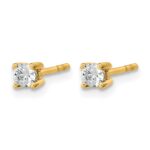 10k Round 4-Prong .20ct. Diamond Stud Earrings - Image 2