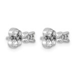 14k White Gold 1/4 carat Certified Lab Grown Diamond VS+ F+ Round Complete Four Prong Heavyweight Stud Earrings - Image 4