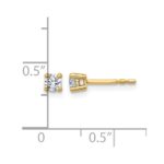 14k 1/4 carat Certified Lab Grown Diamond VS+ F+ Round Complete Four Prong Heavyweight Stud Earrings - Image 5