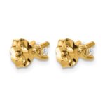 10k Round 4-Prong .33ct. Diamond Stud Earrings - Image 4