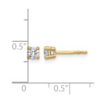 10k Round 4-Prong .33ct. Diamond Stud Earrings - Image 5