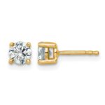14k 3/4 carat Certified Lab Grown Diamond VS/SI+ G+ Round Complete Four Prong Heavyweight Stud Earrings