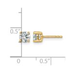 14k 3/4 carat Certified Lab Grown Diamond VS/SI+ G+ Round Complete Four Prong Heavyweight Stud Earrings - Image 5