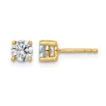 14k 7/8 carat Lab Grown Diamond VS/SI+ G+ Round Complete Four Prong Heavyweight Stud Earrings