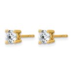 14k 7/8 carat Lab Grown Diamond VS/SI+ G+ Round Complete Four Prong Heavyweight Stud Earrings - Image 2