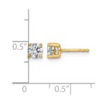 14k 7/8 carat Lab Grown Diamond VS+ F+ Round Complete Four Prong Heavyweight Stud Earrings - Image 5