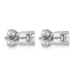 Platinum 1 carat Lab Grown Diamond VS+ F+ Round Complete Four Prong Stud Earrings - Image 3