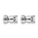 Platinum 1 1/2 carat Certified Lab Grown Diamond VS+ F+ Round Complete Four Prong Stud Earrings - Image 3