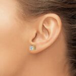 14k 1 1/2 carat Certified Lab Grown Diamond VS/SI+ G+ Round Complete Four Prong Heavyweight Stud Earrings - Image 3