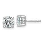 Platinum 2 1/2 carat Lab Grown Diamond VS+ F+ Round Complete Four Prong Stud Earrings