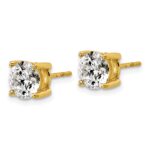 18k 3 carat Certified Lab Grown Diamond VS+ F+ Round Complete Four Prong Stud Earrings - Image 2