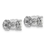 14k White Gold 3 carat Certified Lab Grown Diamond VS+ F+ Round Complete Four Prong Heavyweight Stud Earrings - Image 4