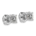 Platinum 4 carat Lab Grown Diamond VS+ F+ Round Complete Four Prong Stud Earrings - Image 3