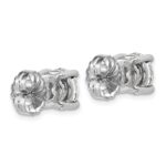 14k White Gold 5 carat Lab Grown Diamond VS+ F+ Round Complete Four Prong Heavyweight Stud Earrings - Image 4
