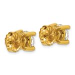 14k 5 carat Certified Lab Grown Diamond VS/SI+ G+ Round Complete Four Prong Heavyweight Stud Earrings - Image 4