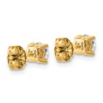14k 5/8 carat Lab Grown Diamond VS/SI+ G+ Round Complete Four Prong Lightweight Stud Earrings - Image 3